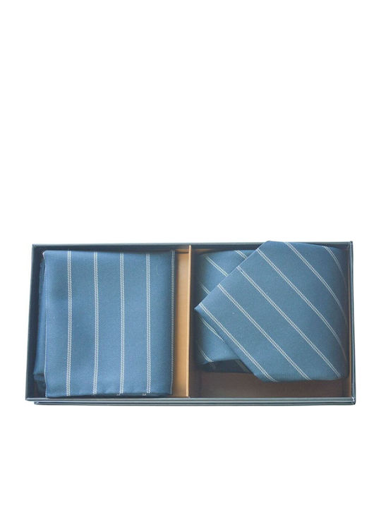Boss Men's Tie Set Printed in Blue Color
