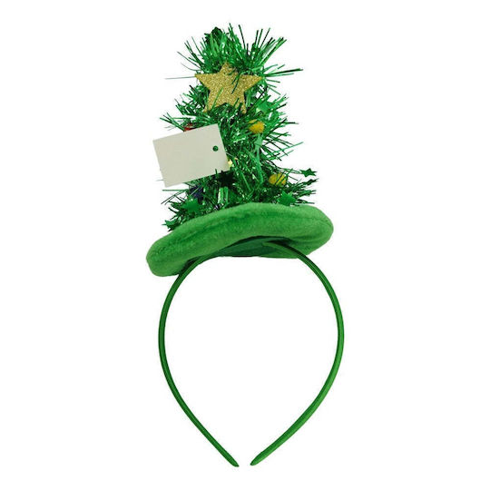Christmas Headband Green with Pattern Tree