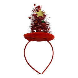 Rote Stirnband mit Baum-Muster