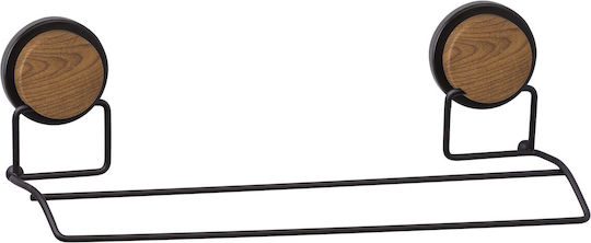 Metalife Ράγα Μπάνιου Μονή Επιτοίχια με Βίδες ​40x11cm Μαύρη