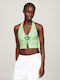 Tommy Hilfiger Women's Blouse with V Neckline Opal Green