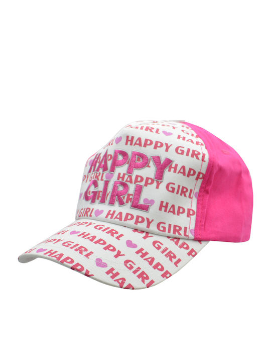 Brims and Trims Παιδικό Καπέλο Jockey Υφασμάτινο Ροζ