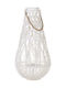 Beliani Φαναράκι Bamboo Λευκό 39x39x39εκ.