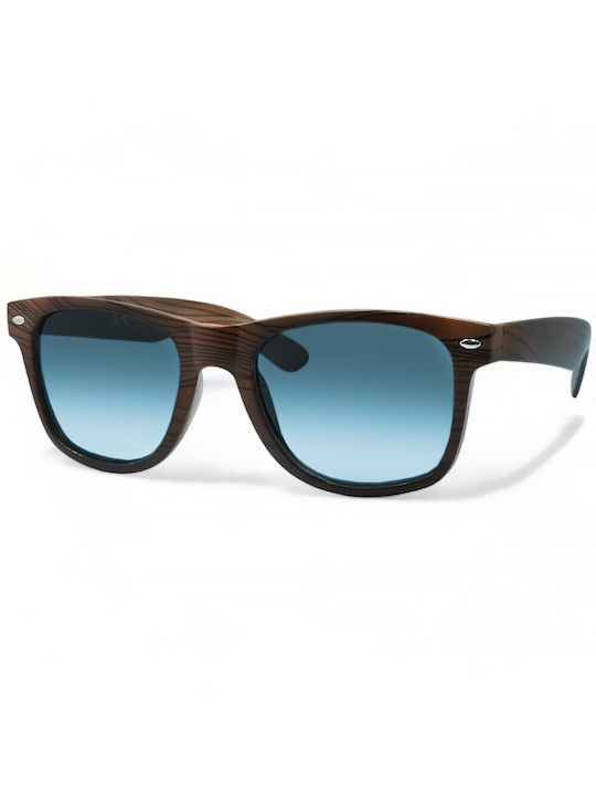 Optosquad Sunglasses with Brown Plastic Frame and Gray Lens 1001-DBB