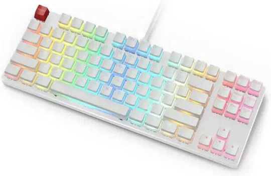 Keycaps Glorious Aura Pbt Doubleshot Mechanische Tastatur 105-Tasten Weiß US-Layout