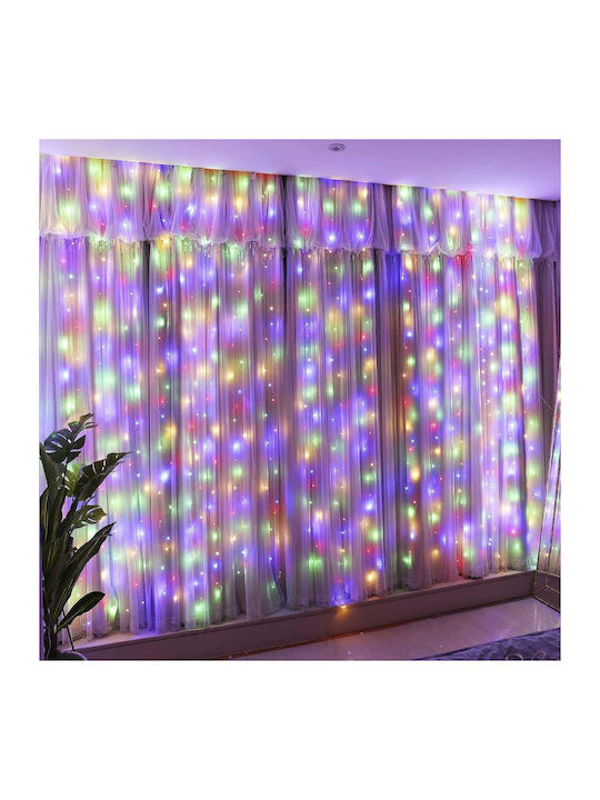 240 Λαμπάκια LED 2μ. x 200εκ. Πολύχρωμα τύπου Κ...