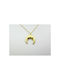 Stainless Steel Half Moon Necklace Gold 38cm 1pc