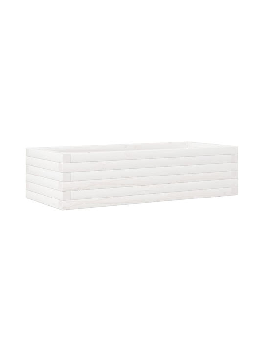 vidaXL Planter Box 90x23cm Alb 847224