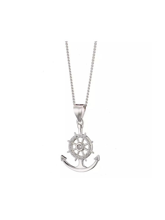 Oxzen Necklace Anchor from Silver