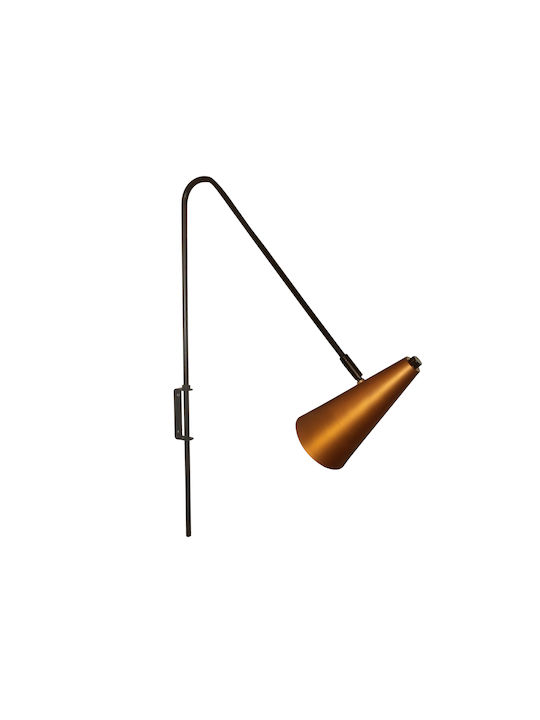 Luma Modern Lamp Wall with Socket E27 Black 60x45cm