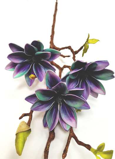Künstlicher dekorativer Zweig Magnolie Lila 79cm Home & Camp