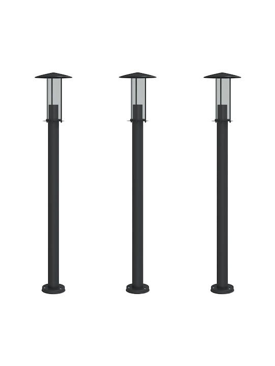 vidaXL Φωτιστικό Κολωνάκι Εξωτερικού Χώρου 40W IP44 για Ντουί E27 Μαύρο