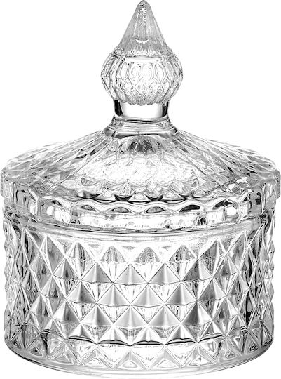 Palma Emporio Glass Sweet Jar with Lid Transparent 8.5x10.8cm