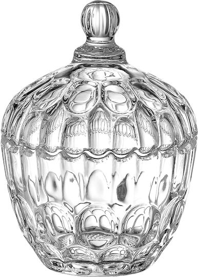 Palma Emporio Φοντανιέρα Γυάλινη με Καπάκι 10x14cm Διάφανη