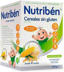 Nutriben Baby Food Jar Gluten Free Cereals Gluten-Free for 4m+ 600gr