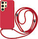 Orso Liquid Back Cover Μεταλλικό με Λουράκι Κόκκινο (Galaxy S24 Ultra)