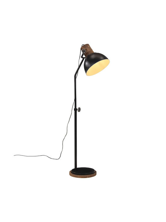 vidaXL Stehlampe H100xB30cm. mit Fassung für Lampe E27 Schwarz