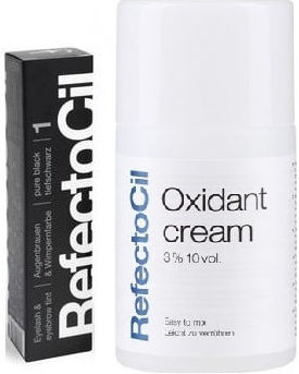 Complete Refectocil Set Eyelash Eyebrow Tinting Oxidant Cream Pro 100 Ml Black Paint