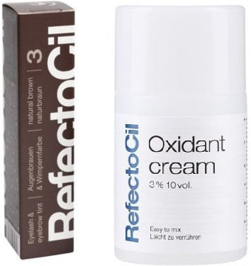 Complete Refectocil Set Eyelash Eyebrow Tinting Oxidant Cream Pro 100 Ml Brown Paint N