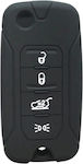 Car Key Cover Case made of with 4 Buttons for Jeep