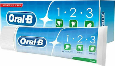 Oral-B 123 Fluoride Οδοντόκρεμα για Λεύκανση & Τερηδόνα 100ml