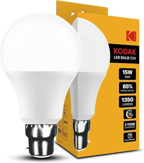 Kodak LED Bulb 15W for Socket B22 and Shape A65 Cool White 1350lm