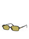 Miu Miu Women's Sunglasses with Black Plastic Frame and Yellow Lens MU 11ZS 16K07O