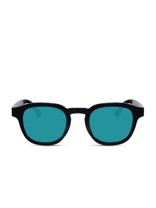 Solo-Solis Sunglasses with Black Plastic Frame and Blue Lens NDL6917