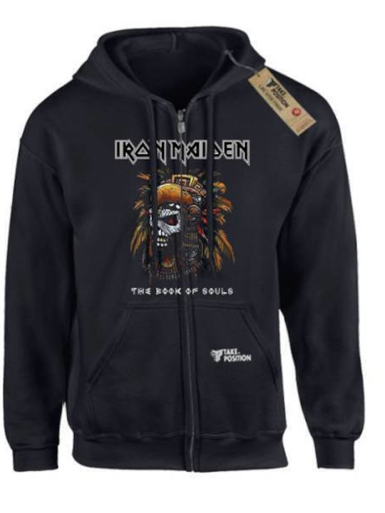 Bluză cu glugă pentru adulți Takeposition Z-cool Iron Maiden Book Souls Black 908-7504b-02