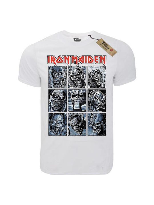 T-Shirt Unisex Takeposition T-Cool Weiß Iron Maiden Beast 900-7508b