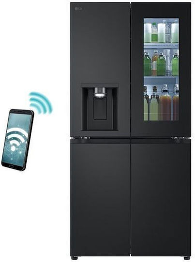 LG Side-by-Side Refrigerator 508lt Total NoFrost H178.7xW83.5xD73cm Gray GMG860EPBE