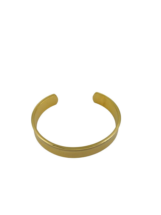 Steel Handcuff Bracelet Gold 10mm 1pc