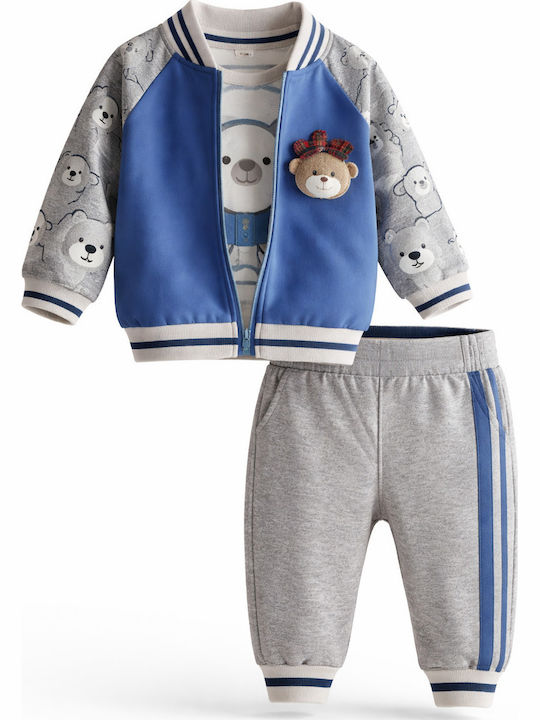 Set pentru copii cu pantaloni Iarnă 2buc Albastru