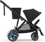 Cybex E-Gazelle S Καρότσι Μωρού Kατάλληλο για Nεογέννητο Moon Black Black Frame 14.7kg