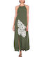 Ale - The Non Usual Casual Maxi Dress with Slit Khaki