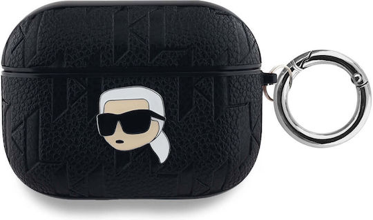 Karl Lagerfeld Karl Head Case Plastic in Black color for Apple AirPods Pro