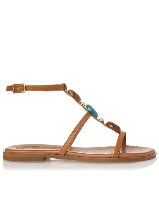 Sante Leather Women's Sandals Tabac Brown