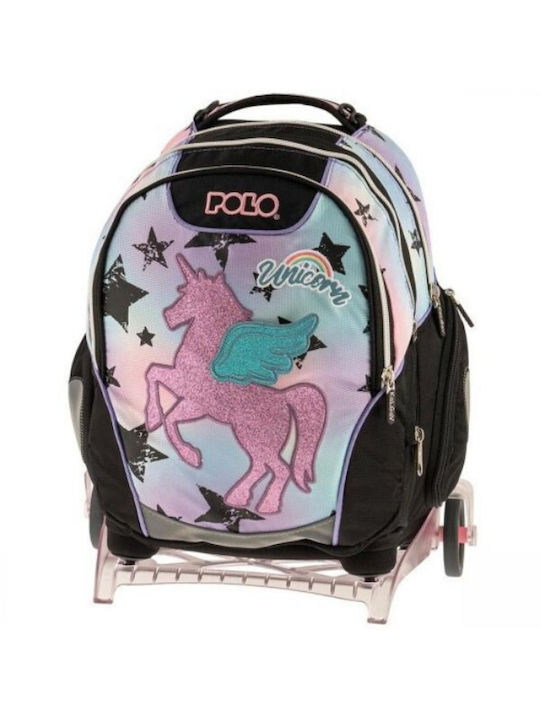 Polo Base- Free School Bag Trolley Elementary, Elementary Glitter Unicorn 2024