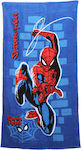 Marvel Детски плажен кърпа Син Човек-паяк 140x70см.