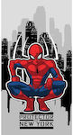 Borea Παιδική Πετσέτα Θαλάσσης Γκρι Spiderman 140x70εκ.