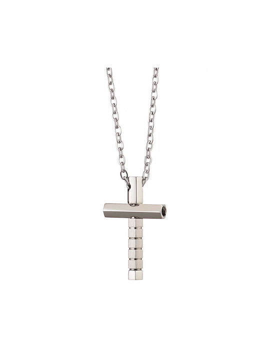 Verorama Men's Cross from Steel with Chain