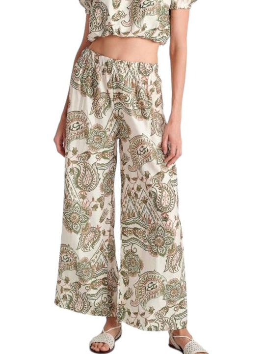 Attrattivo Women's Fabric Trousers Floral MULTICOLOR