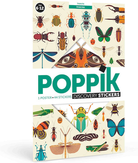 Poppik Großes Poster 44 Aufkleber - Insekten