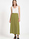 Philosophy Wear Linen Midi Skirt Green