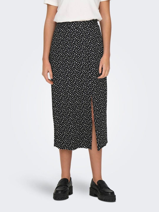 Only Life Midi Skirt in Black color