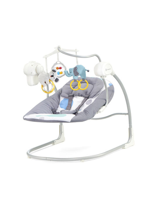 Kinderkraft Electric Baby Relax Swing 2 in 1 Minky Swing with Vibration Mint for Child up to 9kg