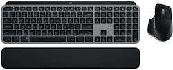 Logitech MX Keys S Fără fir Bluetooth Set tastatură și mouse Engleză US Gri