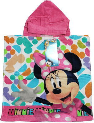 Disney Mouse Kinder Strandponcho Minnie Rosa