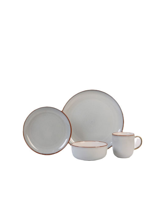 Cryspo Trio White Ceramic Dinnerware Set 20pcs