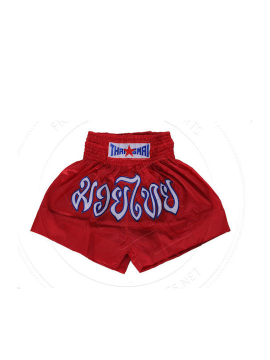 Thai Smai Men's Kick/Thai Boxing Shorts Red